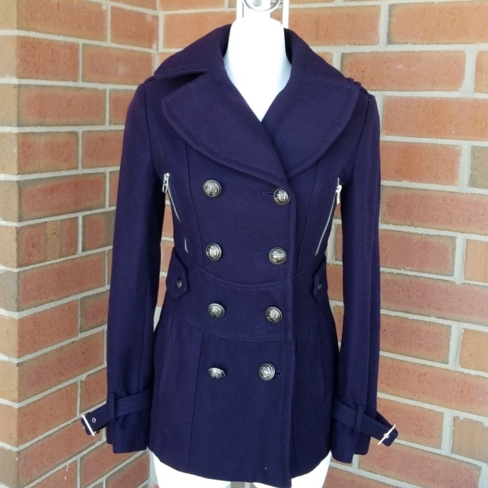 Navy Blue/Purple Miss Sixty Peacoat Perfect Condition